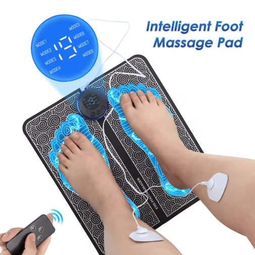TENS Foot Massager Pad with Microcurrent – EMS Pulse Mat for Relaxation & Exercise