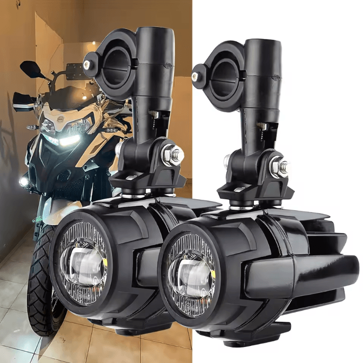 40W LED Motorcycle Auxiliary Driving Fog Lights Super Bright 6000K Universal Spot Lamps