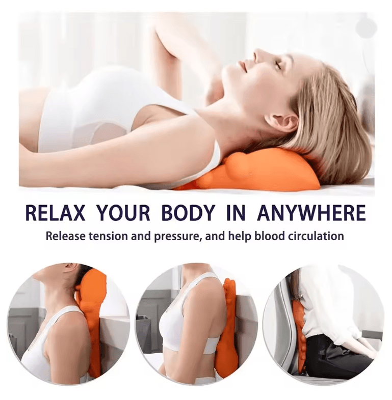 FlexRelief Cervical Traction Neck and Shoulder Massager for Pain and Posture Support