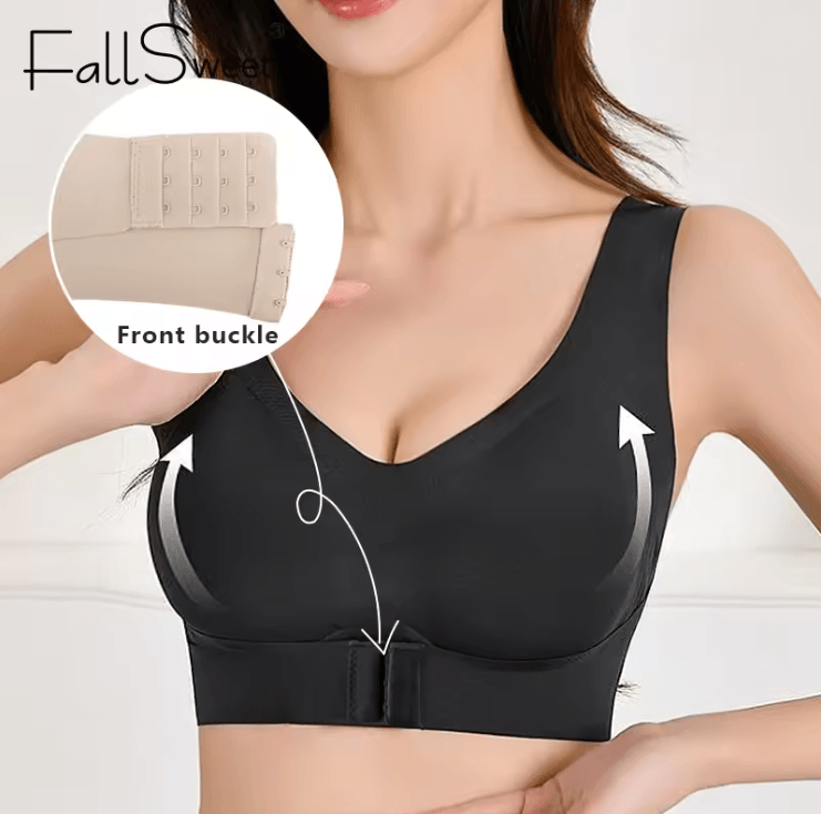 Seamless Posture Correction Bra Wireless Push Up Bralette with Back Support