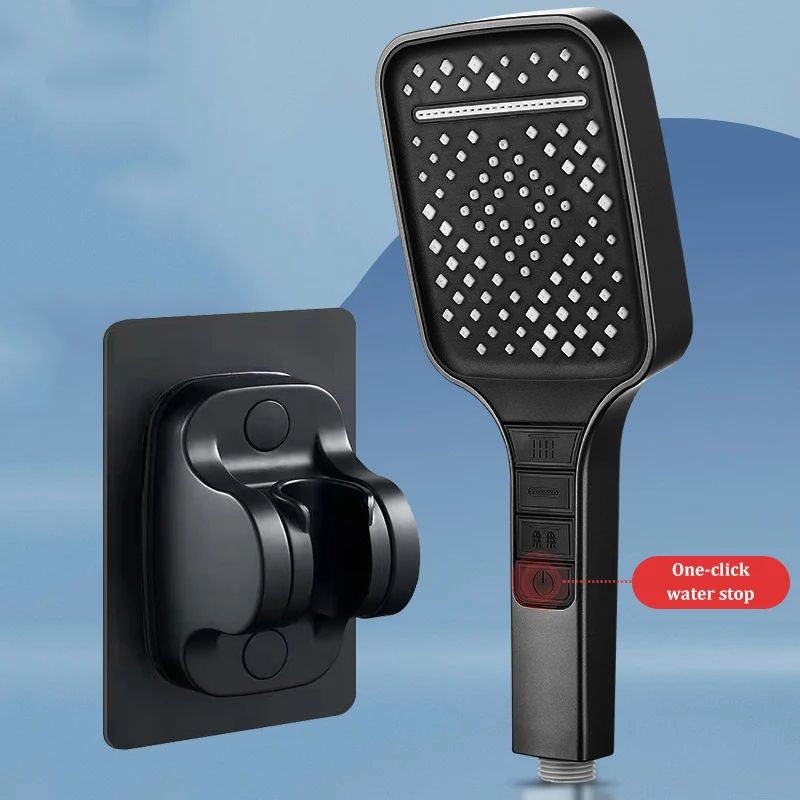 High Pressure Shower Head 7 Mode Adjustable Water Saving Shower Set