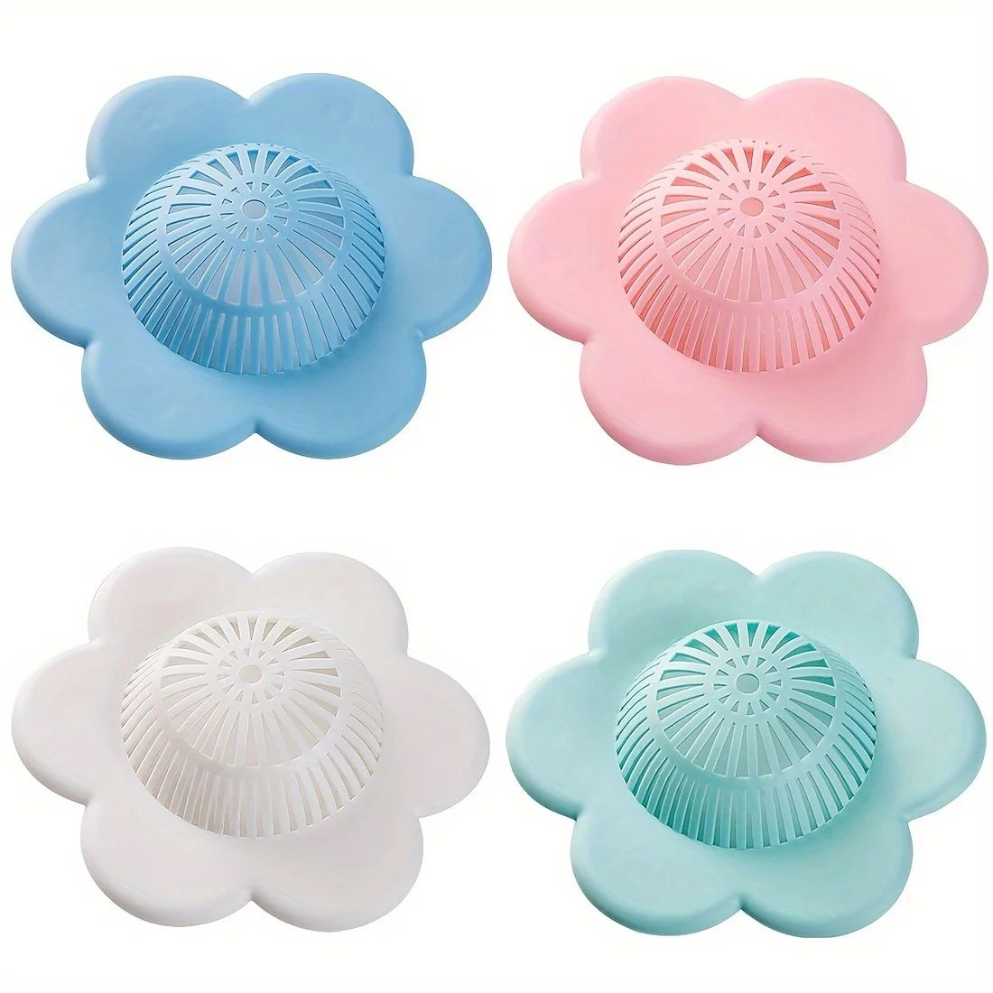 Silicone Hair Catcher Drain Cover – Suction Cup Shower & Bathtub Hair Blocker
