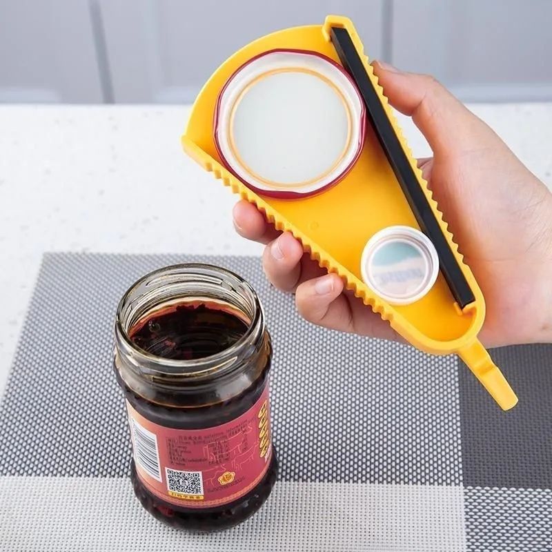 5 in 1 Jar Opener Multi Purpose Can and Bottle Opener, Universal Manual Lid Remover Kitchen Tool for Any Size