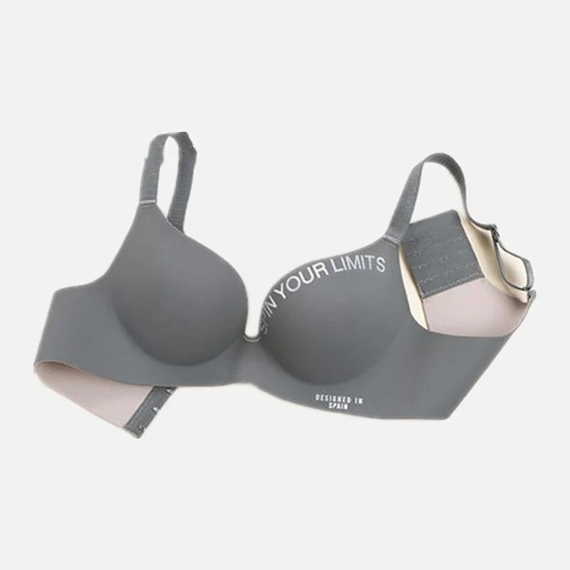 Alphabet Print Seamless Bralette