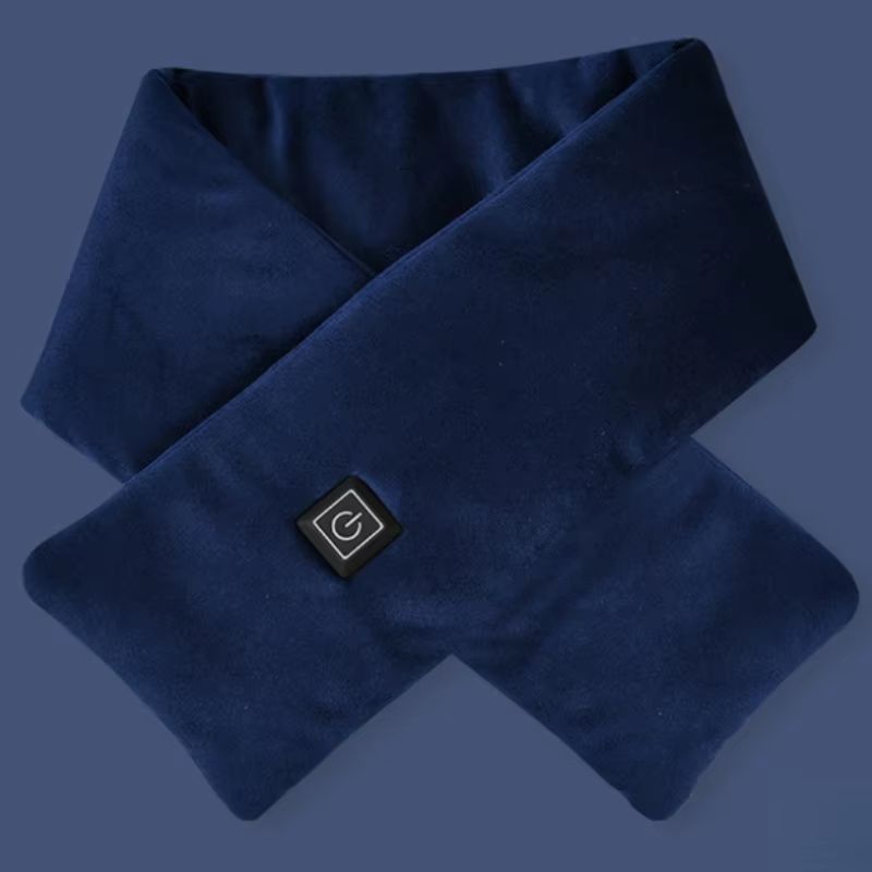 USB Heated Scarf with 3-Gear Temperature Control Fleece Wrap Electric Neck Warmer
