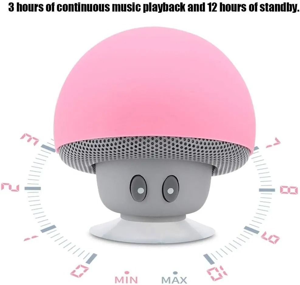 Mini Wireless Bluetooth Speaker with Suction Cup, Subwoofer, and Hands-Free Calling