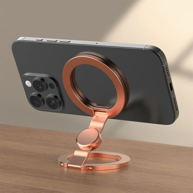 Double Magnetic Phone Ring Stand – Ultra-Strong Foldable Metal Bracket