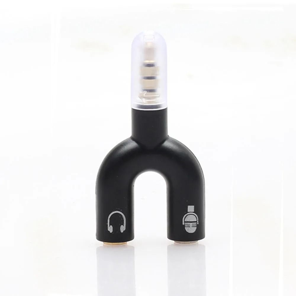 U-Shaped 3.5mm Stereo Audio and Microphone Splitter