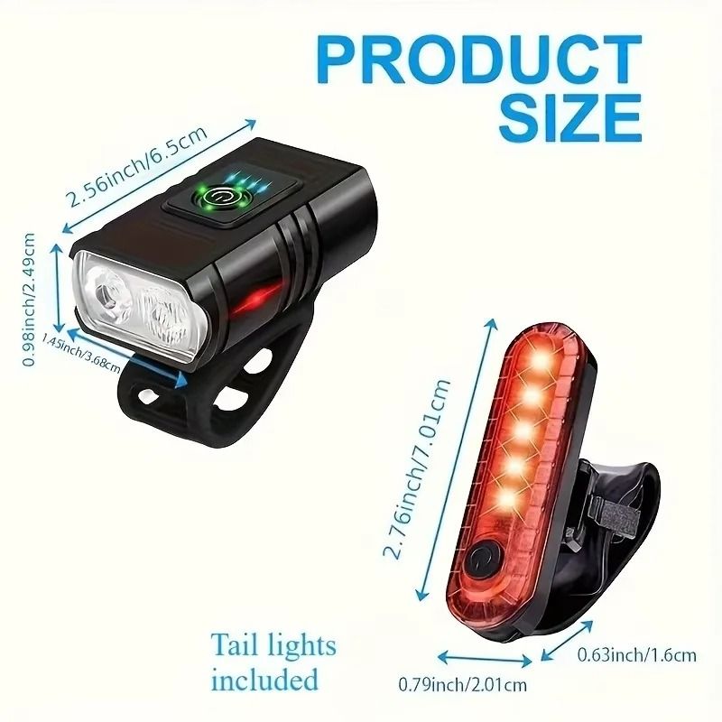 T6 LED Bicycle Front Light – High-Intensity Rechargeable Night Riding Headlamp