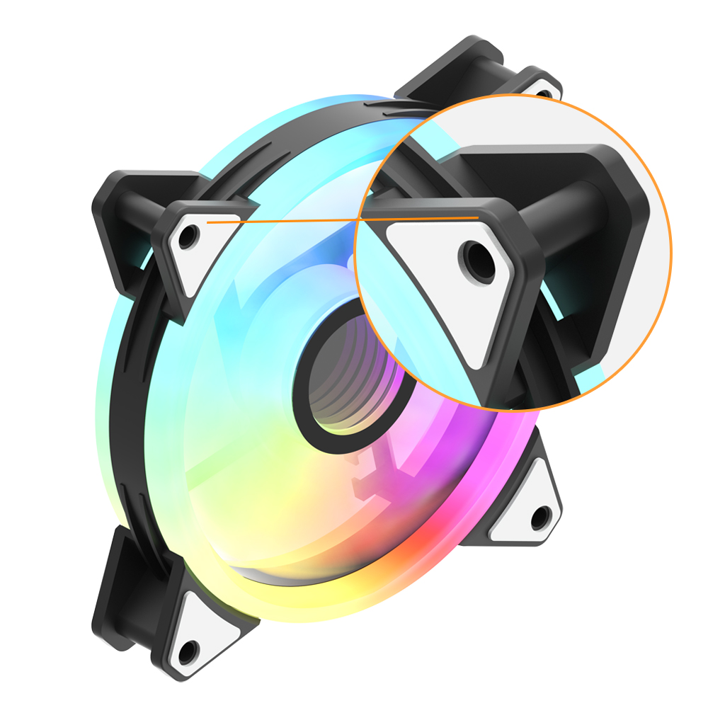 Clearance Aigo AF12 120mm RGB Case Fan, Silent ARGB Cooling for PC & CPU Water Air Cooler
