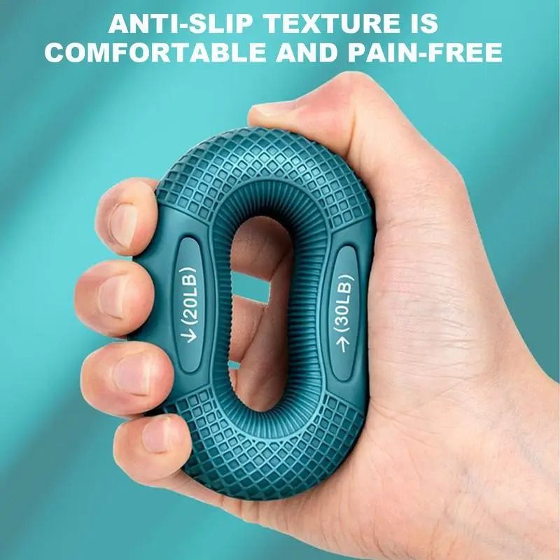 Silicone Finger Grip Strengthener Adjustable Resistance Hand Exercise Ring