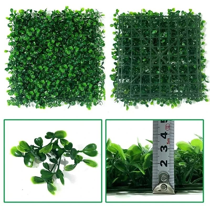 10-Piece Artificial Boxwood Hedge Grass Wall Panel Set