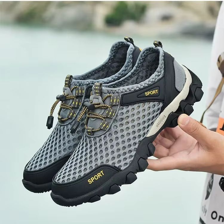 Men's Breathable Mesh Hiking Shoes Lightweight Non Slip Casual Sneakers