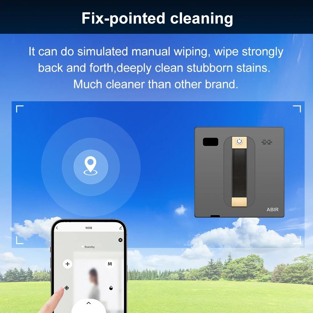 Smart Robot Window Cleaner with Dual Water Spray