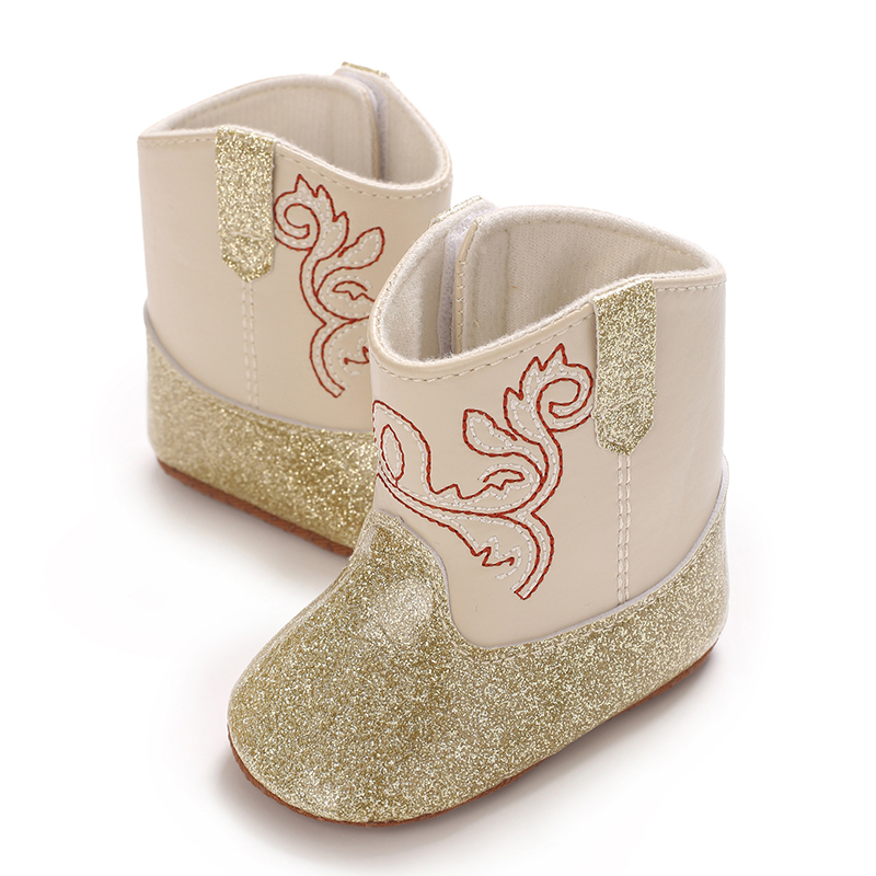 Baby Fashion Booties Spring Autumn Sequined Shoes Soft-Sole First Walkers Stylish Toddler Footwear Gift Idea