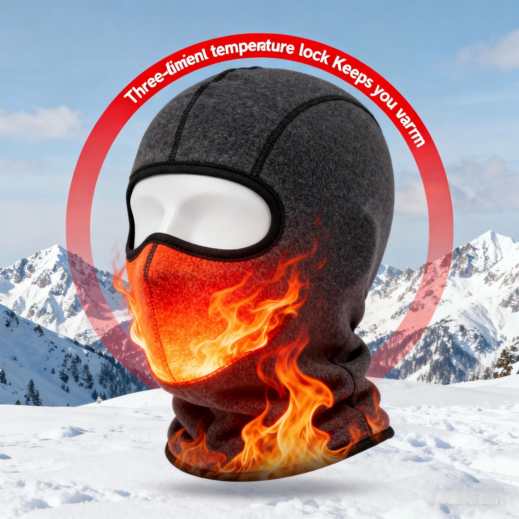 Winter Full Face Fleece Mask Windproof Cold Weather Balaclava