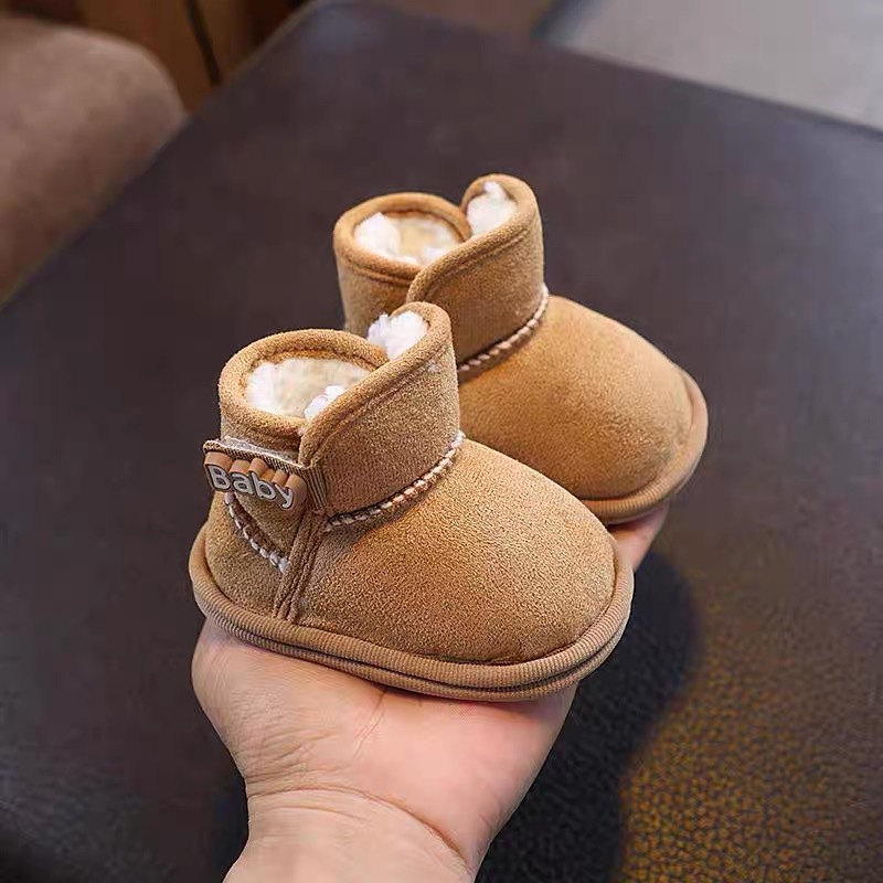 Toddler Warm Winter Snow Boots, Newborn Baby Fleece Ankle Boots, Non-slip Thickened Shoes for Girls and Boys