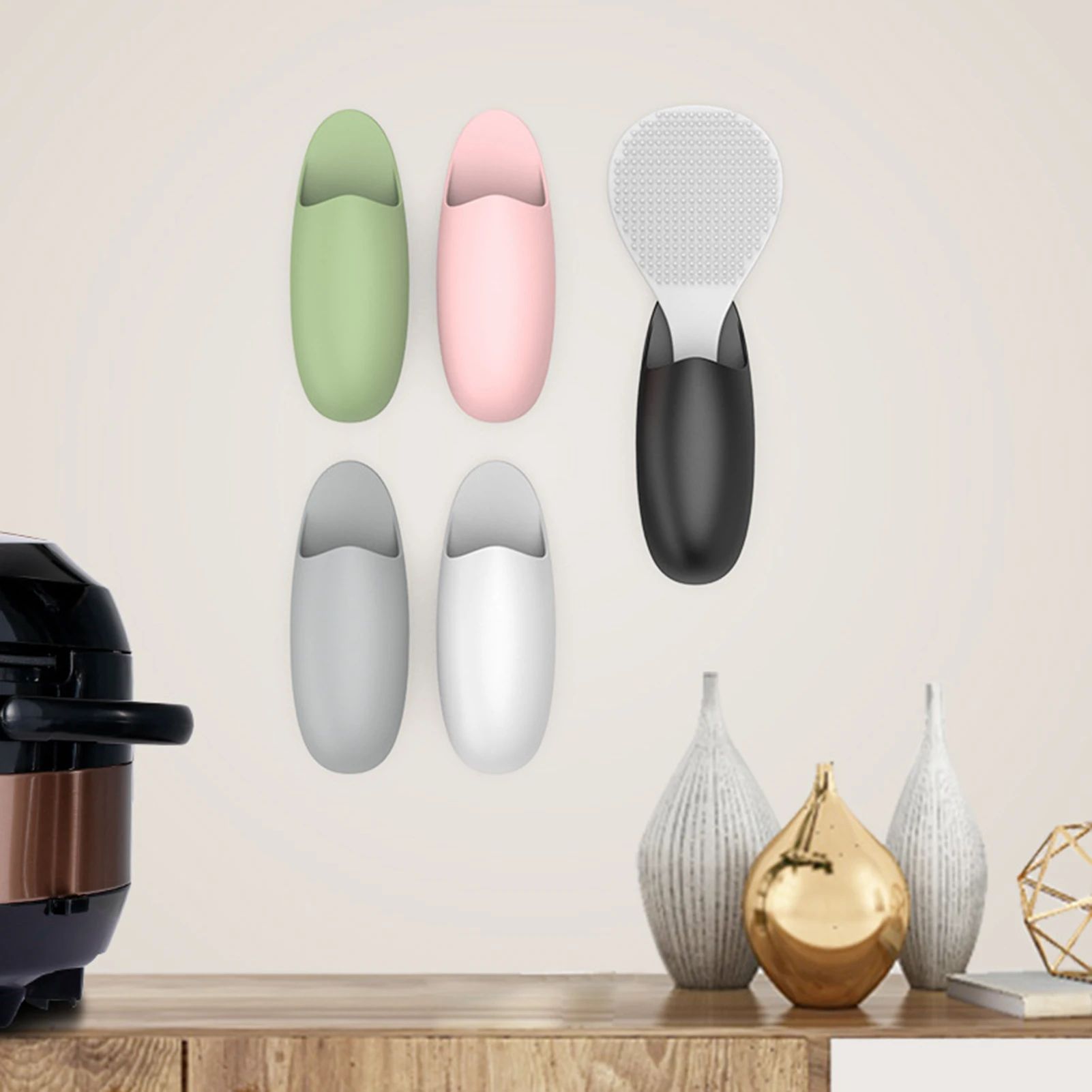 Traceless Rice Scoop Holder Rack