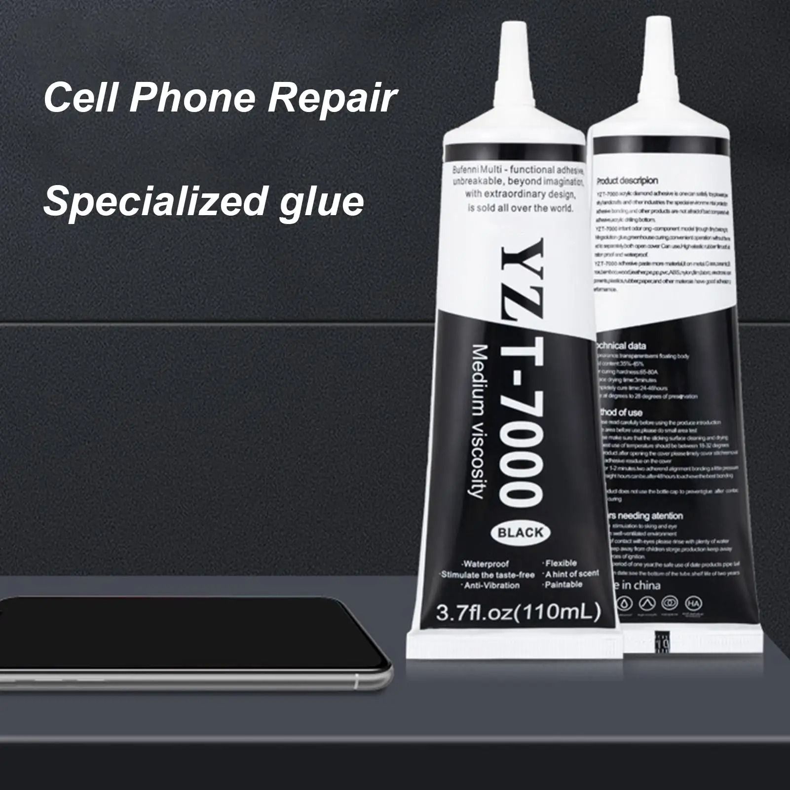 Black Universal Repair Adhesive Glue