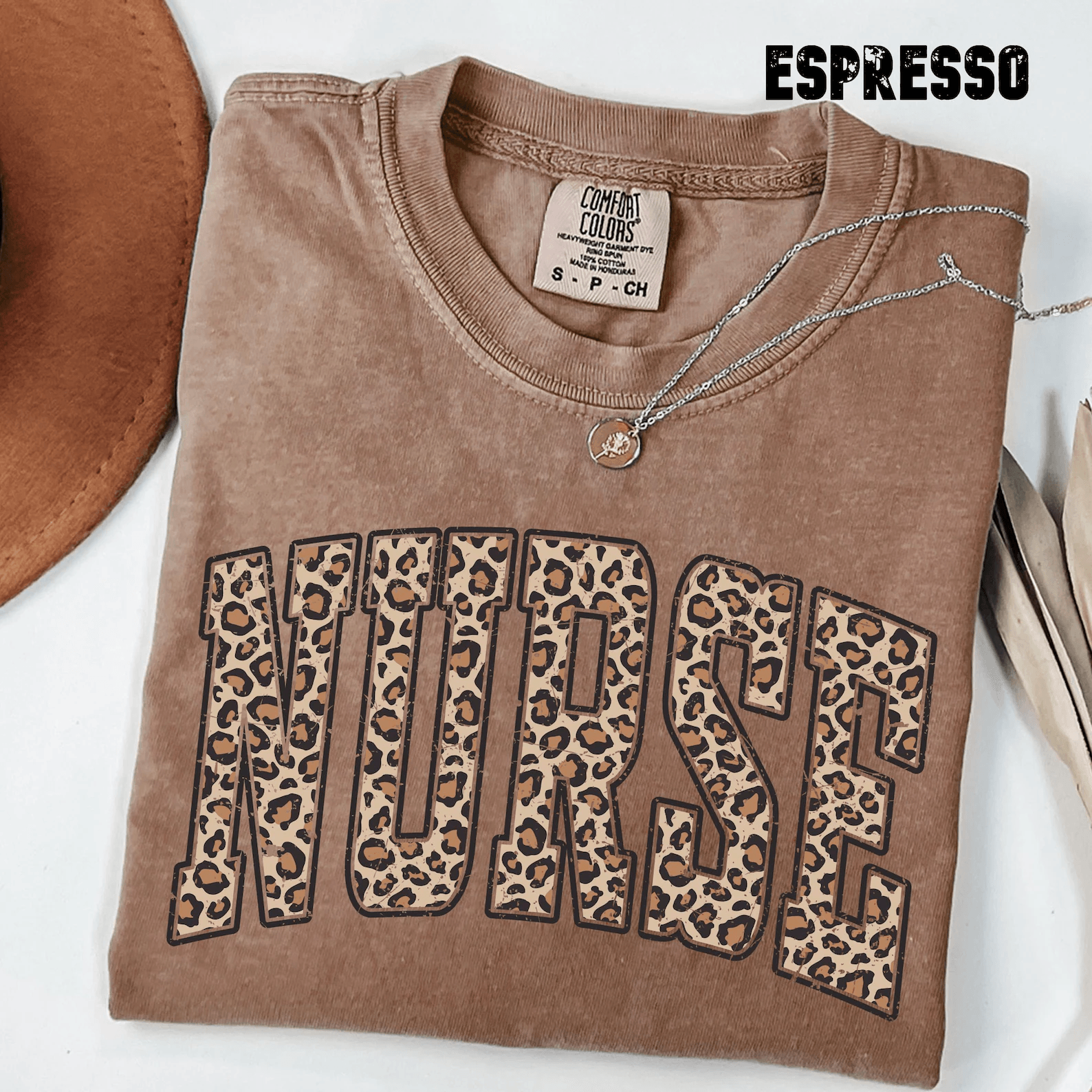 Comfort Colors Leopard Nurse Shirt Retro RN Gift Stylish Nurse Tee