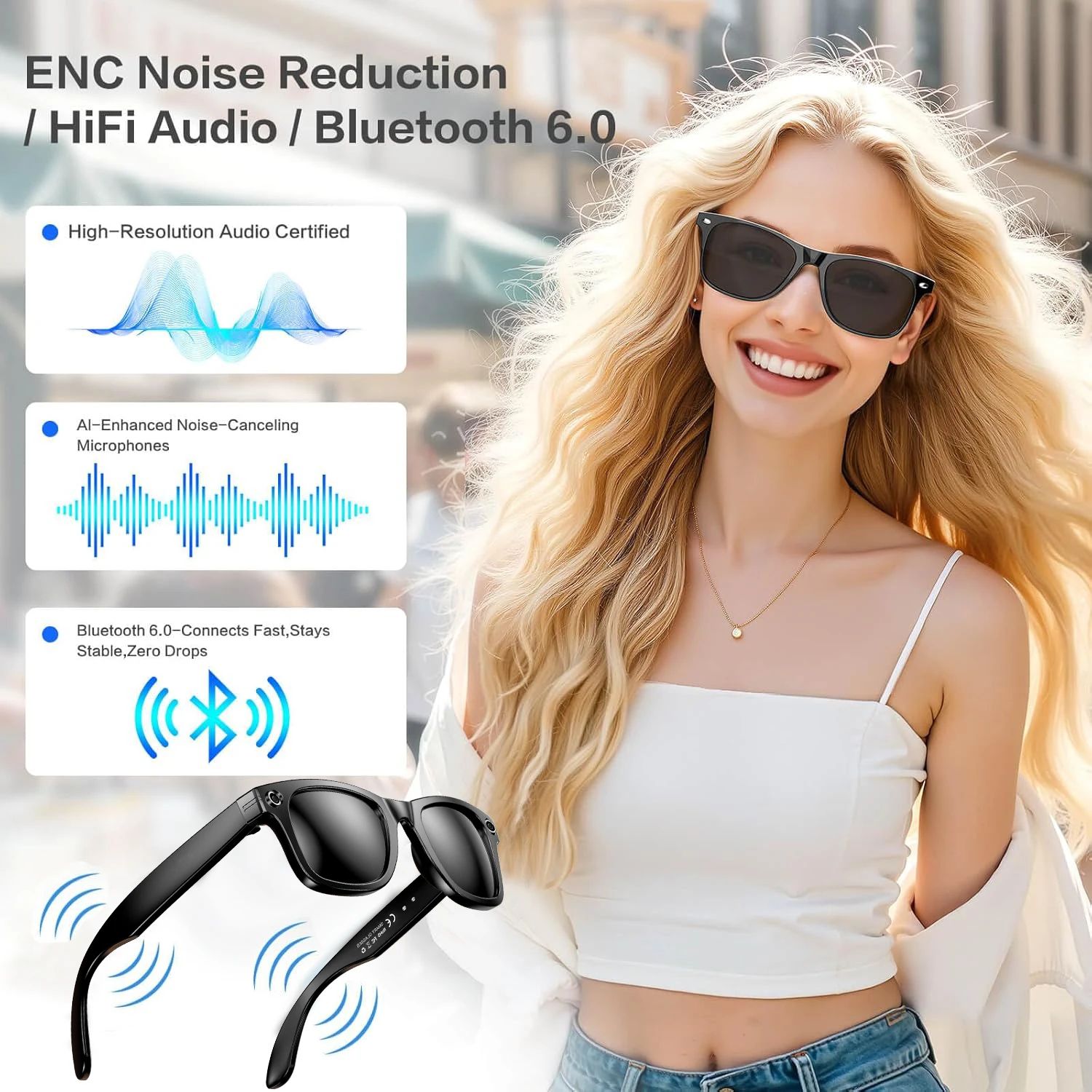 AI Smart Camera Translation Sunglasses