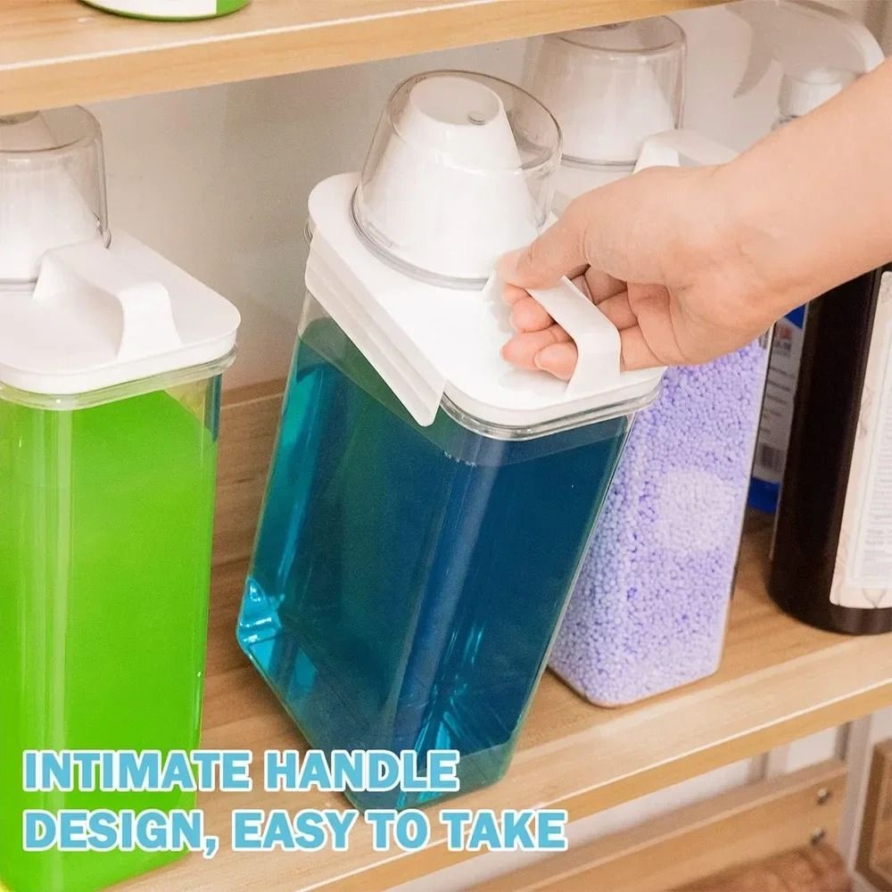 Airtight Laundry Powder Dispenser with Measuring Cup