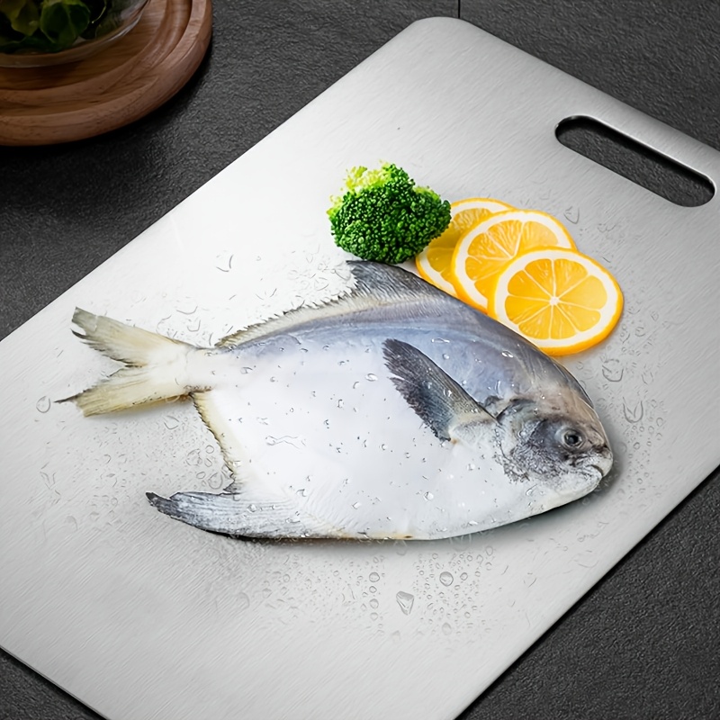 Stainless Steel Cutting Boards Set Non-Slip, BPA Free, Rustproof with Juice Groove