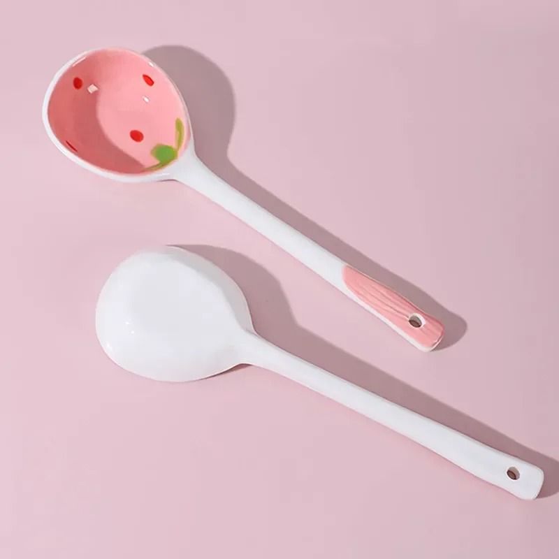 Strawberry Ceramic Soup Spoon