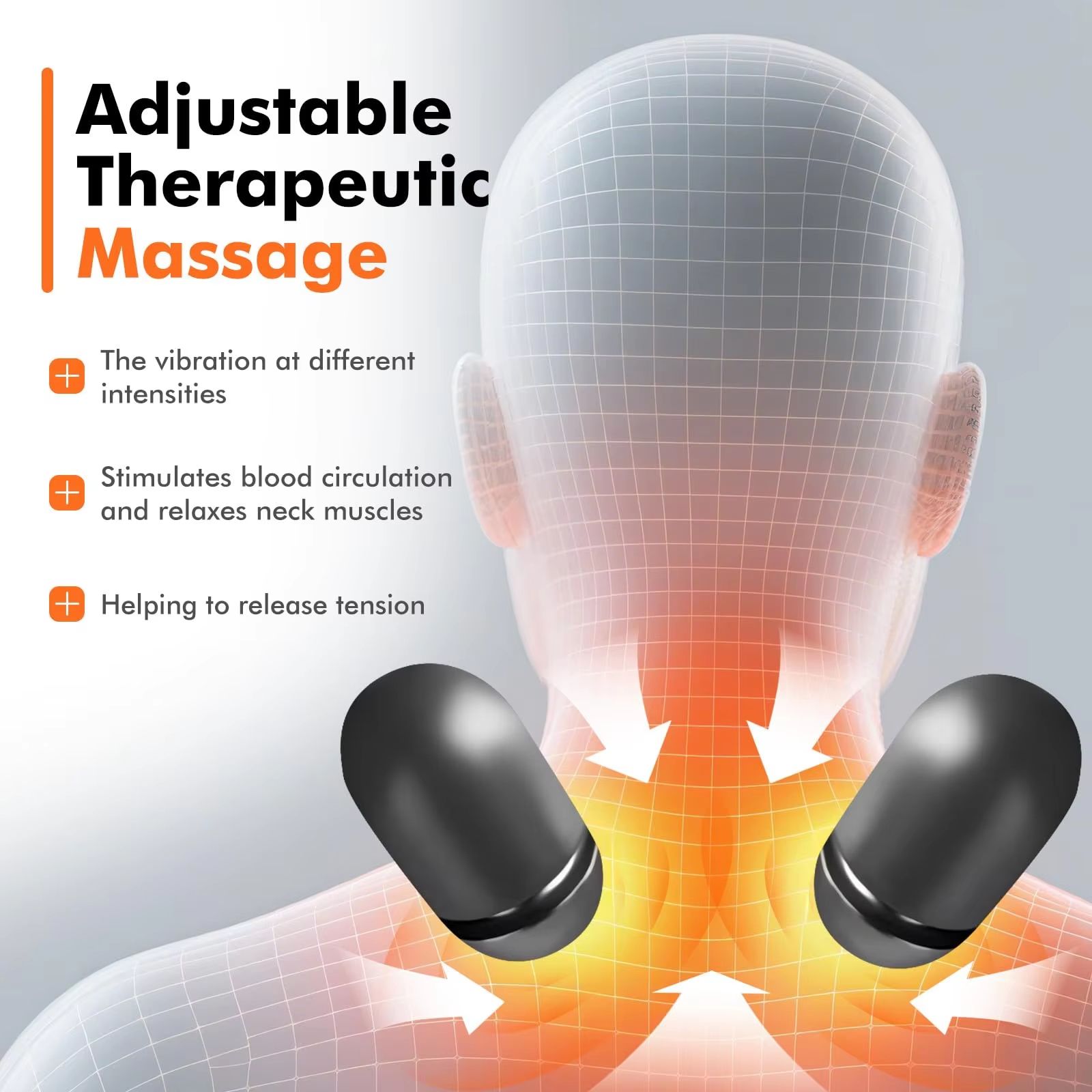 3-in-1 Heated Neck Massager Pillow with Traction and Deep Tissue for Posture Support