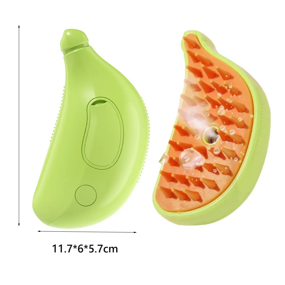 SteamSoft Pet Grooming Brush – Cat Dog Spray Comb with Massage & Hair Removal