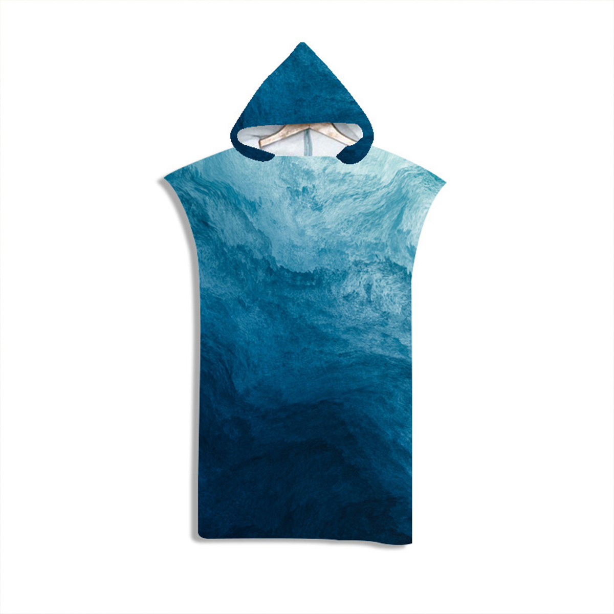 Quick Dry Microfiber Adult Hooded Towel Poncho Surf Changing Robe
