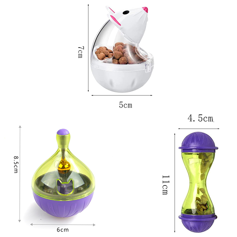 Interactive Cat Food Toy: Tumbler Ball Feeder for Cats - Leak-Proof & Fun Treat Dispenser