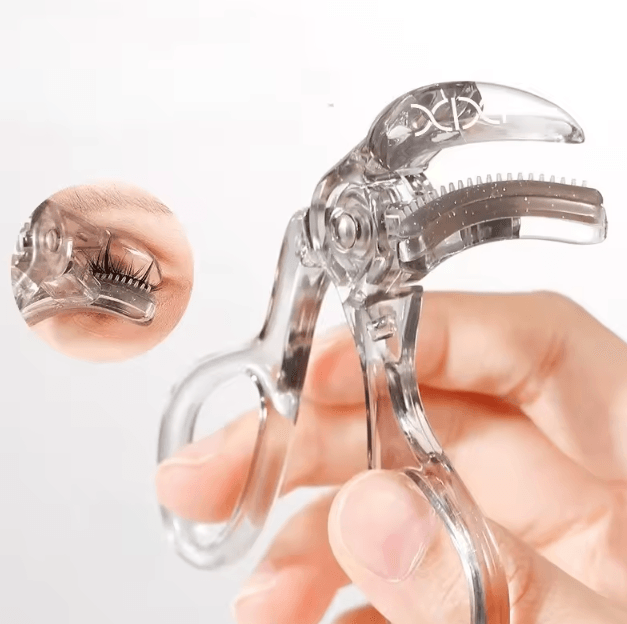 Frameless Eyelash Curler with Comb and Refill Pad for Long Lasting Lifted Lashes