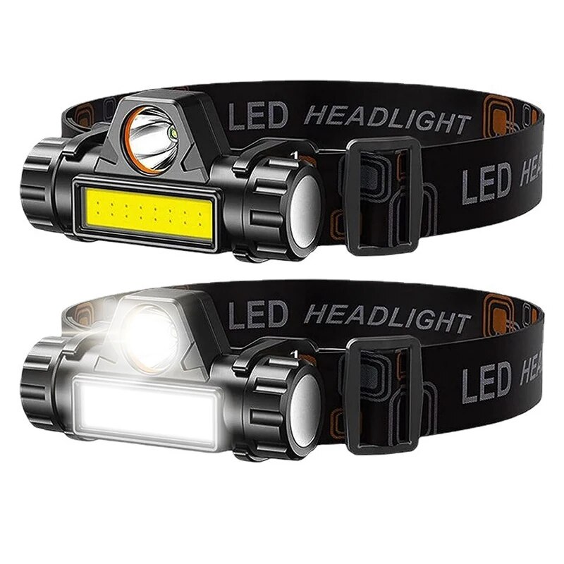 Super Bright Waterproof Head Torch, Rechargeable LED USB Headlamp, Strong Magnetic Powerful Headlight for Outdoor