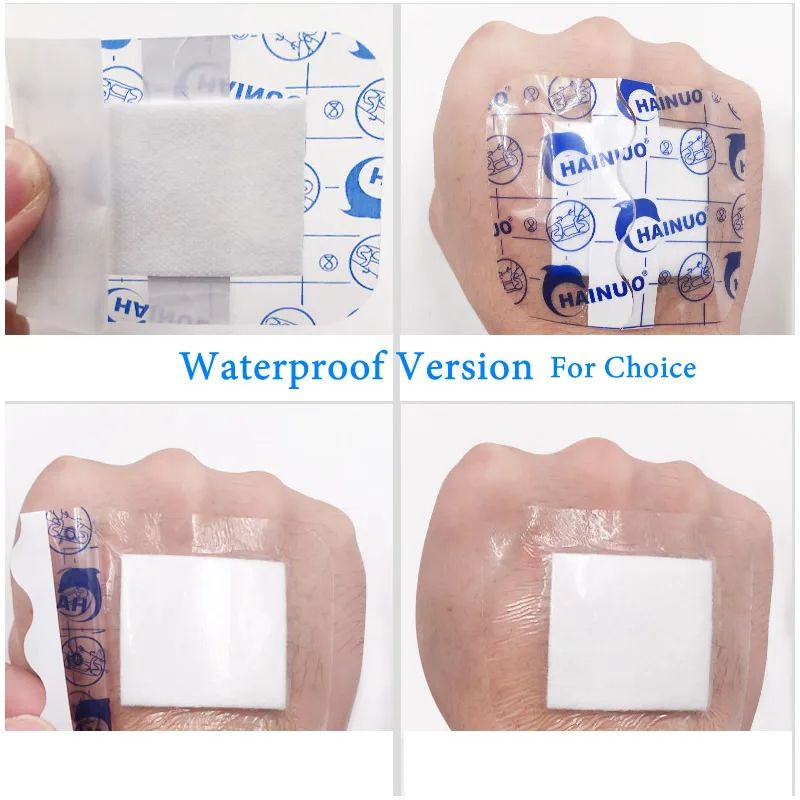 Sterile Dressing Waterproof Breathable Cushion Adhesive Plaster, Wound Hemostasis Sticker First Aid Bandage Emergency