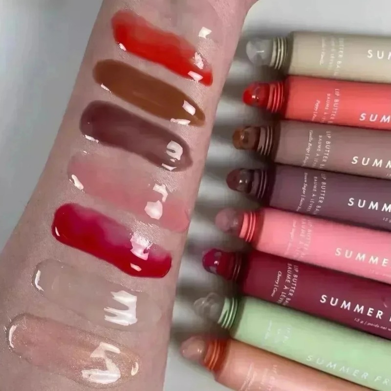 Moisturizing Summer Fridays Lip Balm, Vanilla Pink Sugar, Coffee Cake Lip Gloss