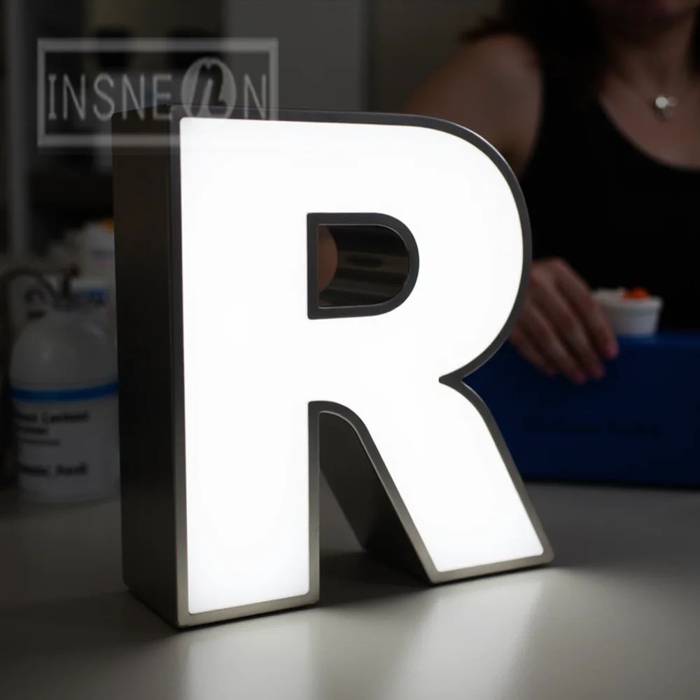 Custom LED Backlit Metal Business Sign