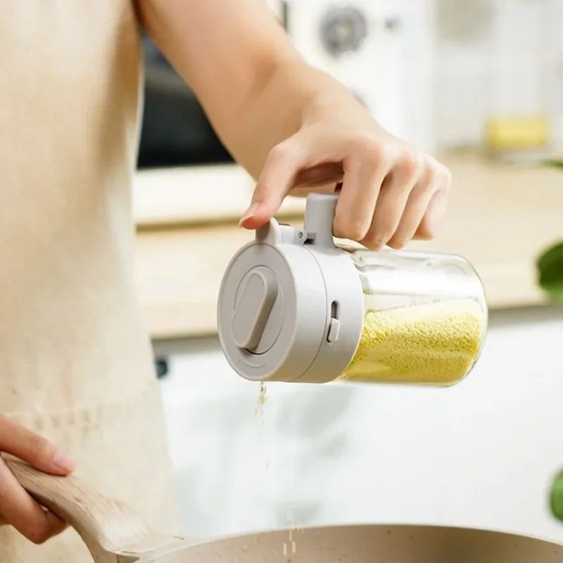 Moisture-Proof 2-in-1 Glass Seasoning Jar & Spice Bottle
