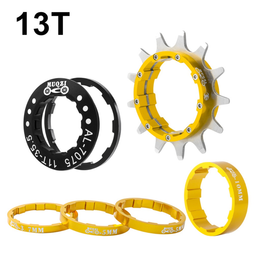 High-Quality Aluminum Alloy Single Speed Conversion Kit with Freewheel Bike Sprocket in Black, Red, Gold, and Silver