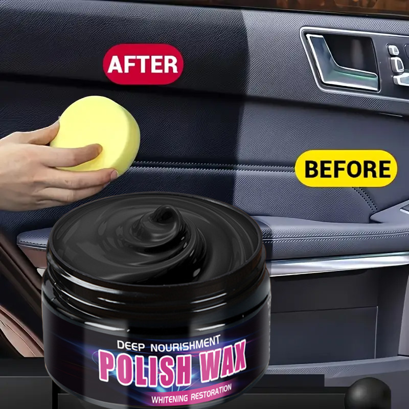 Universal Leather & Plastic Repair Polishing Wax, Interior Reconditioning Cream for Leather, Rubber & Plastic Surfaces