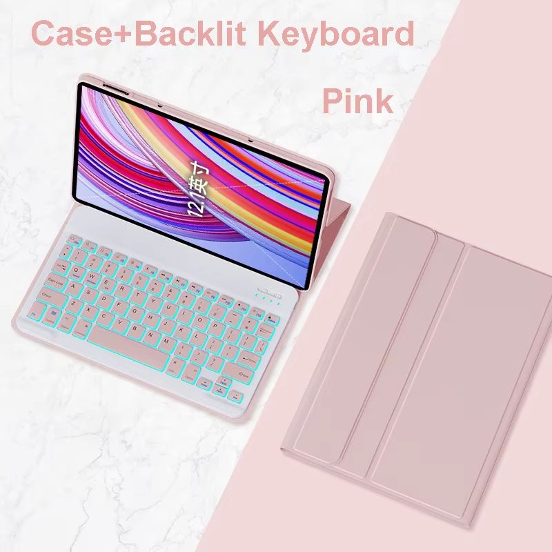 Xiaomi Redmi Pad Pro 12.1 Inch Case with Keyboard – Slim Protective Cover with Detachable Wireless Keyboard & Stand