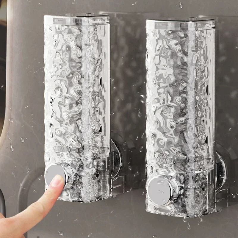 Wall Mounted Transparent Soap Dispenser for Bathroom and Kitchen