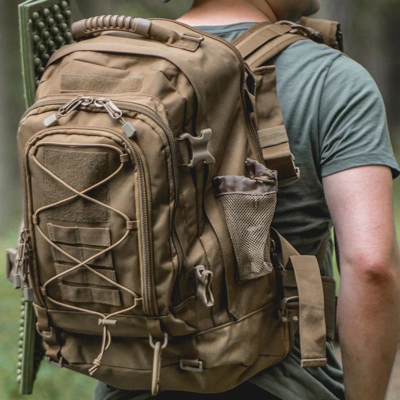 LQARMY 65L Tactical Backpack Large Capacity Military Hiking Rucksack