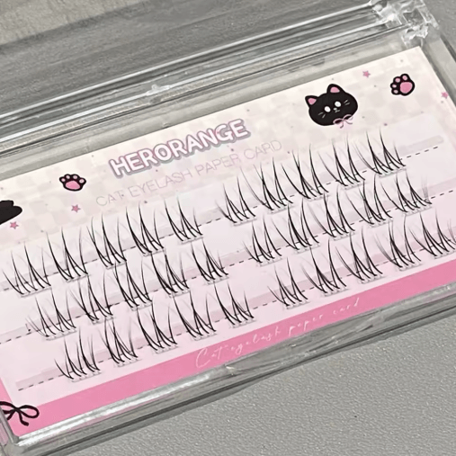 Black Individual Cluster Lashes Long Lasting Natural Wispy and Fluffy Fake Lashes