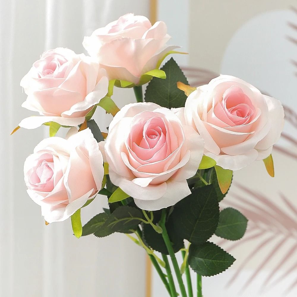 48 cm Rose Black Silk Bouquet Peony Artificial Flower