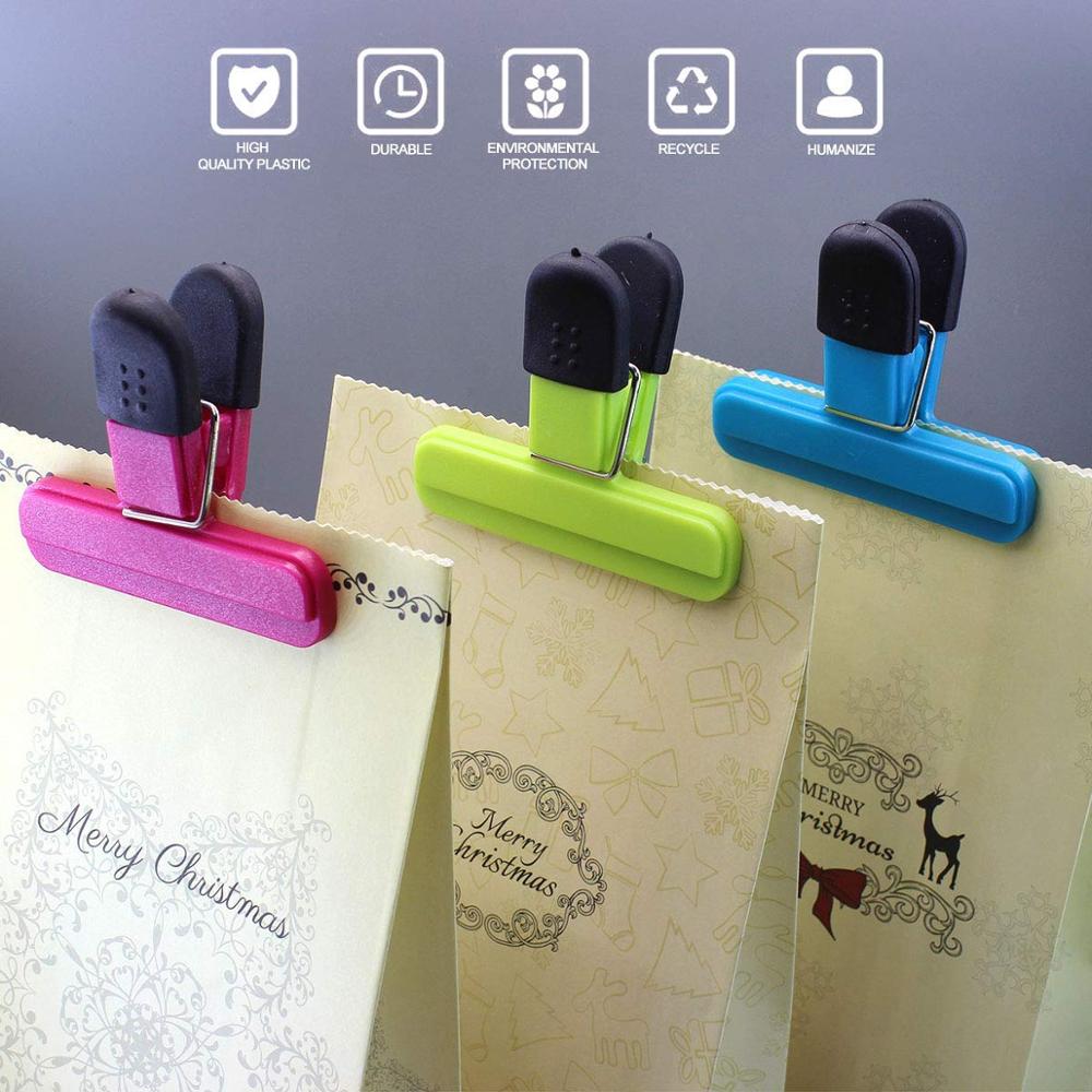 Plastic Food Bag Clips Assorted Sizes for Tight Seal Grip Chips Coffee Bread Bags