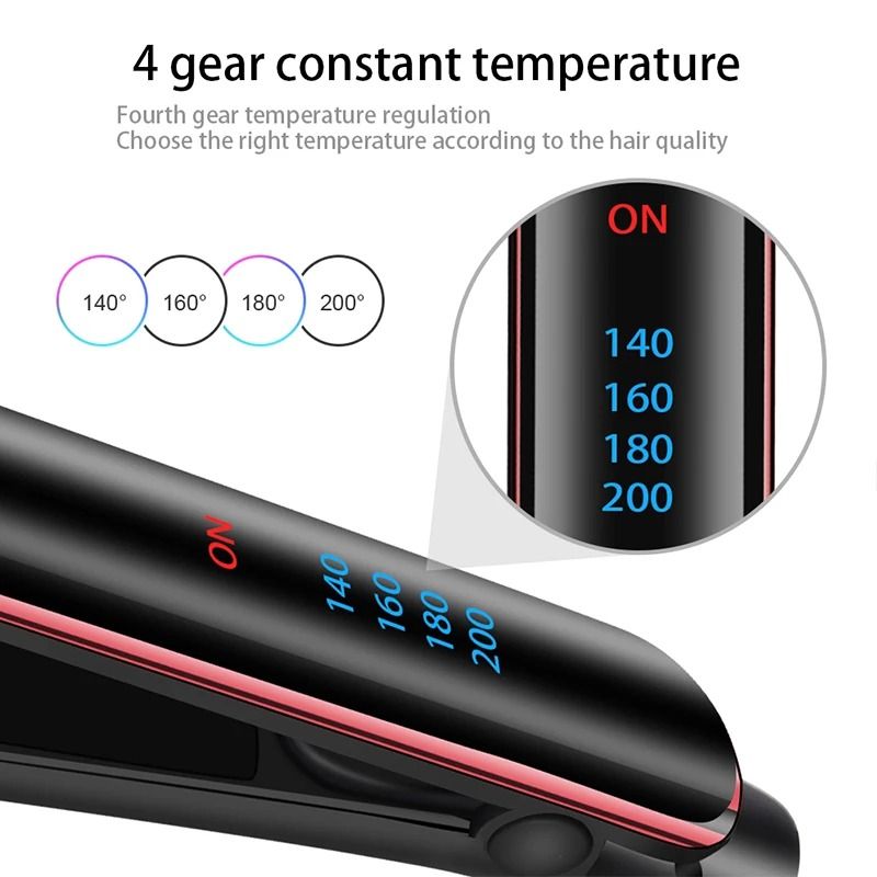 Professional Ceramic Ionic Hair Straightener Fast Heat Flat Iron with LCD Display