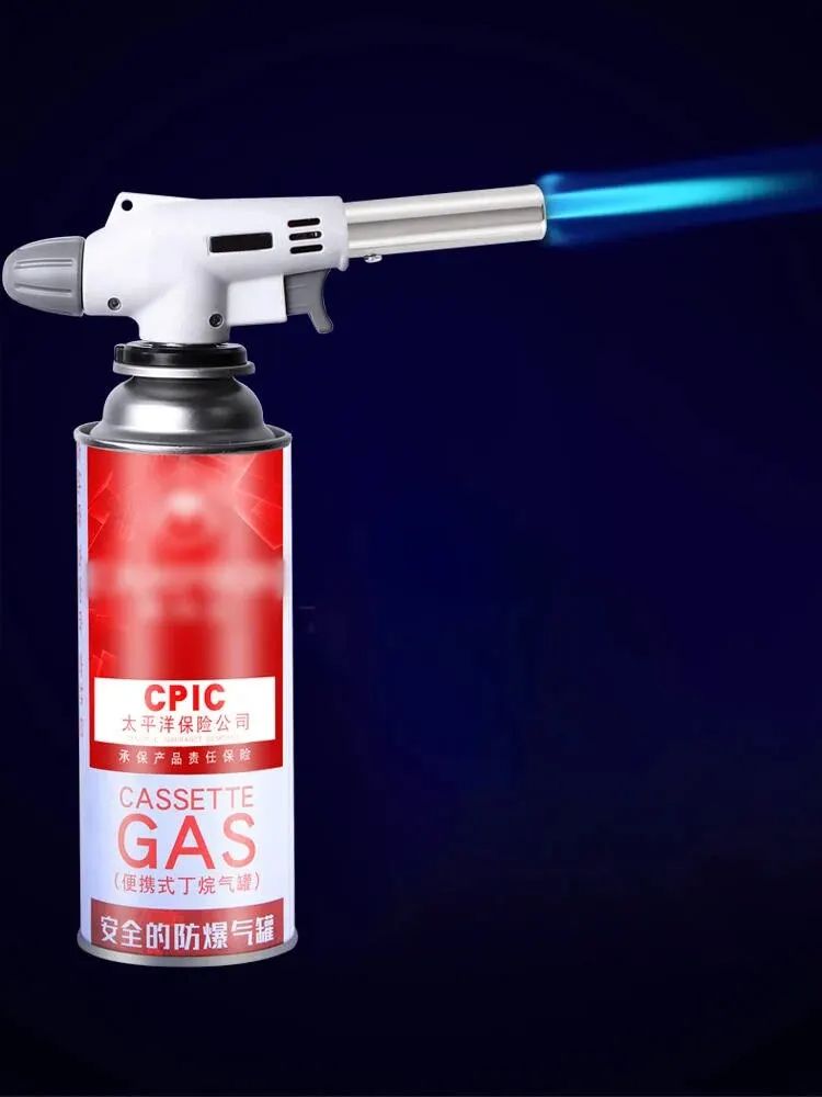 Adjustable Flame Butane Gas Torch with Auto Ignition Portable Blow Torch for BBQ, Camping, Cooking, Welding & DIY Use