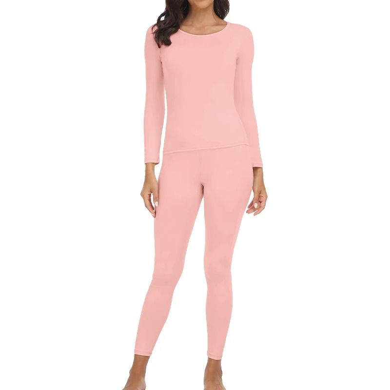 Womens Thermal Underwear Set Long Johns with Polyester Lining