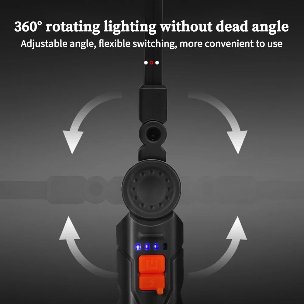 Magnetic Rechargeable LED Work Light for Camping & Emergency Repairs